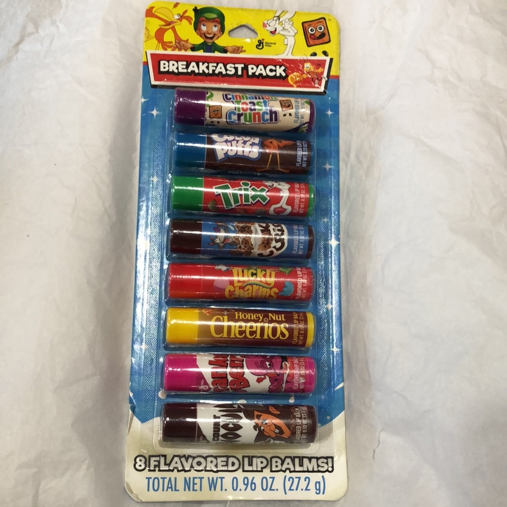General Mills 8 pack Classic Breakfast cereal flavored lip balms‎ new